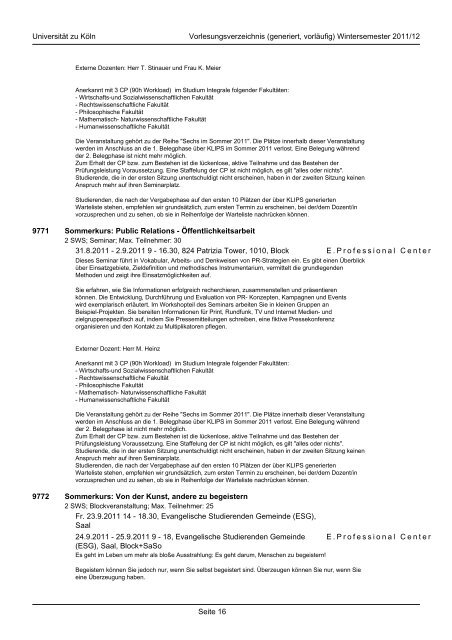 mathematisch-naturwissenschaftliche fakultät - koost - Universität zu ...