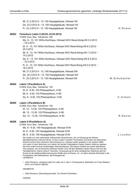 mathematisch-naturwissenschaftliche fakultät - koost - Universität zu ...