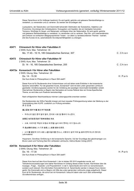 mathematisch-naturwissenschaftliche fakultät - koost - Universität zu ...