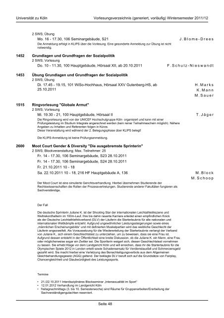 mathematisch-naturwissenschaftliche fakultät - koost - Universität zu ...