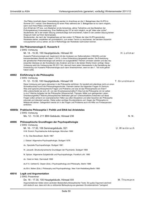 mathematisch-naturwissenschaftliche fakultät - koost - Universität zu ...