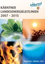 KÄRNTNER LANDESENERGIELEITLINIEN 2007 - 2015 - LIG