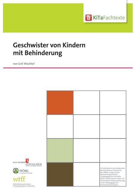 Geschwister von Kindern mit Behinderung - KiTa Fachtexte