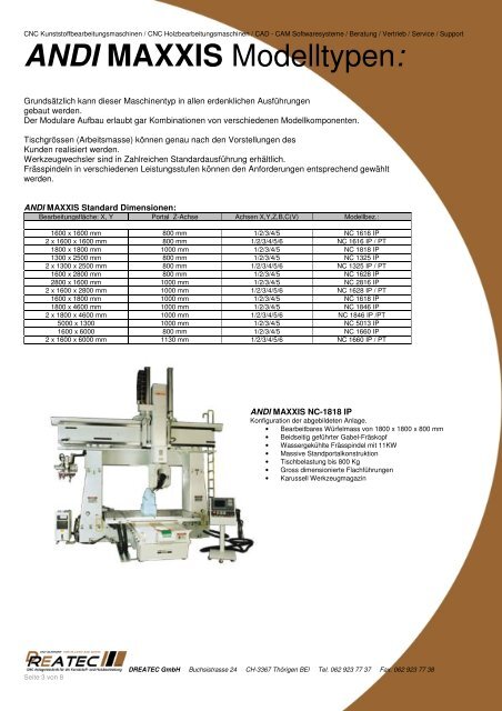 ANDI MAXXIS NC - series - CNC Kunststoff