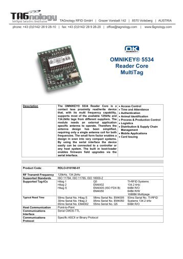 OMNIKEY® 5534 Reader Core MultiTag - RFID Webshop