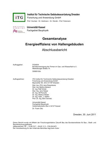 Gesamtanalyse Energieeffizienz von Hallengebäuden ...