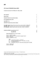 HP Campus STANDARD Release BE01 Contents Document AV ...