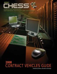 Army CHESS 2008 Contract Vehicles Guide - KMI Media Group