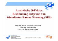 Analytische Q-Faktor Bestimmung aufgrund von Stimulierter Raman ...