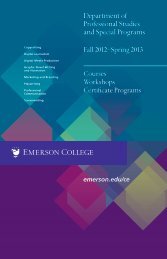 Download our Fall 2012-Spring 2013 ... - Emerson College