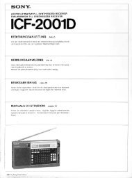 Bedienungsanleitung Sony ICF-2001D - Empfänger