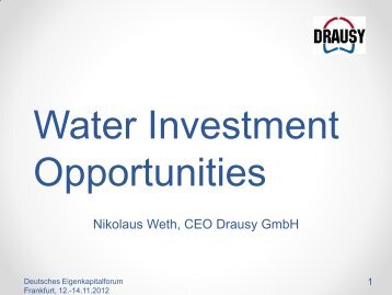 Nikolaus Weth, CEO Drausy GmbH - Deutsches Eigenkapitalforum