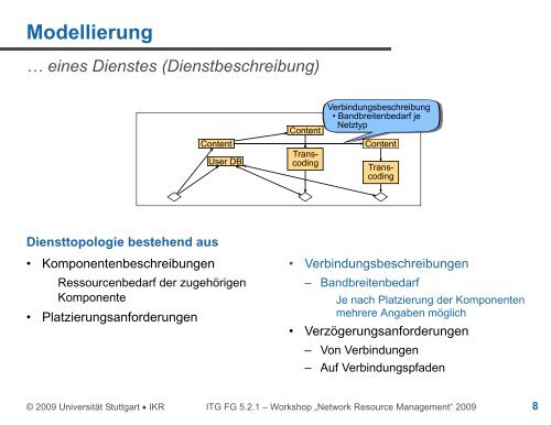 eines Dienstes - Institut für Kommunikationsnetze und ...