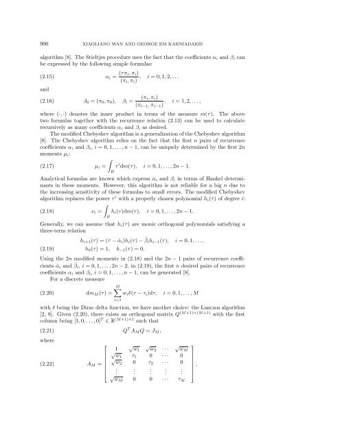 MULTI-ELEMENT GENERALIZED POLYNOMIAL CHAOS FOR ...