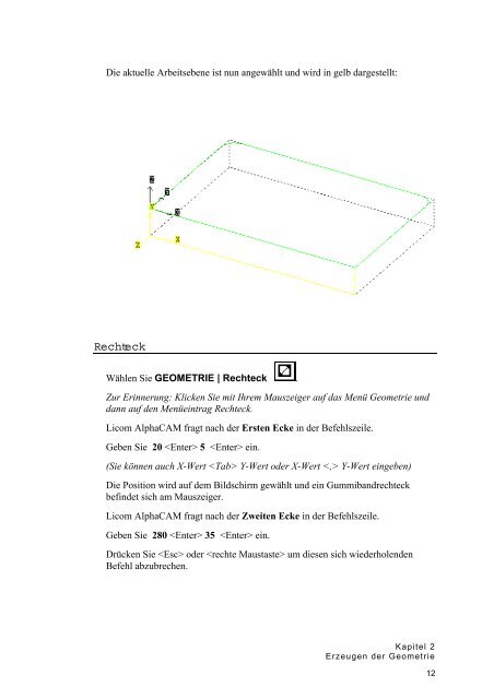 Kapitel 2 Erzeugen der Geometrie - AlphaCAM
