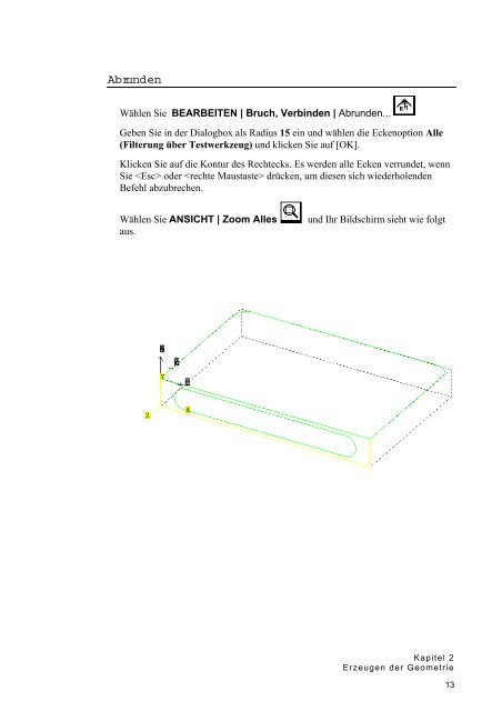 Kapitel 2 Erzeugen der Geometrie - AlphaCAM