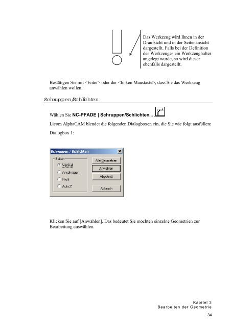 Kapitel 2 Erzeugen der Geometrie - AlphaCAM