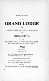 1928 Grand Lodge of Minnesota Annual Communication Proceedings