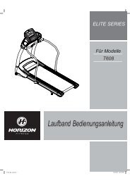 Aufbau- Bedienungsanleitung Elite T608 - Horizon Fitness