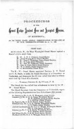 1860 Grand Lodge of Minnesota Annual Communication Proceedings