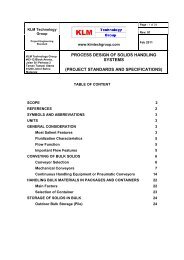 PROCESS DESIGN OF SOLIDS HANDLING SYSTEMS (PROJECT ...