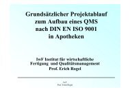 Grundsätzlicher Projektablauf zum Aufbau eines QMS nach DIN EN ...