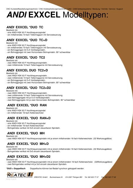 ANDI EXXCEL series