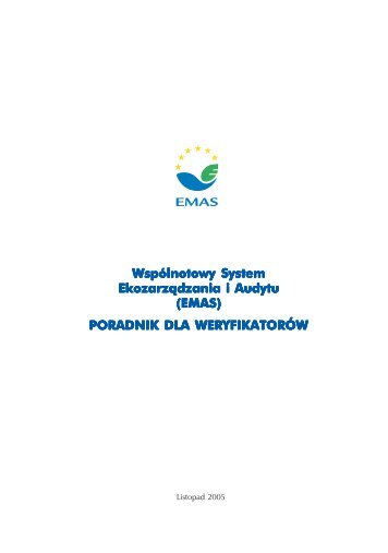Wspólnotowy System Ekozarządzania i Audytu (EMAS) PORADNIK ...