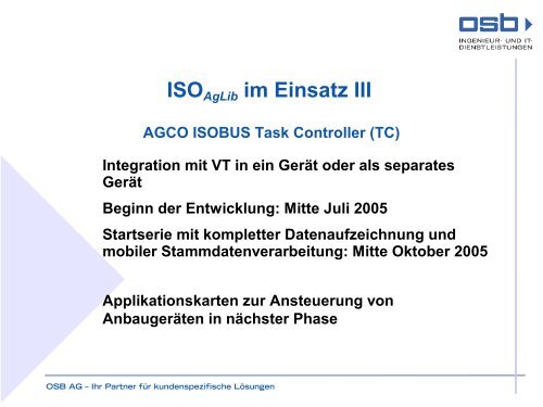 LBS lib und ISO AgLib - IKB-Dürnast