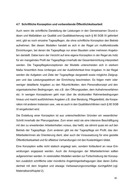 Die Tagespflege - Zwischen konzeptionellem Anspruch und realer ...