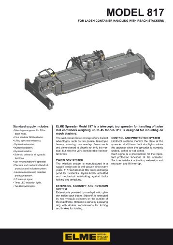 MODEL 817 - ELME Spreader