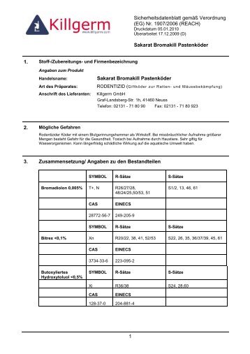 Sakarat Bromakill PastenkÃ¶der 1 1. Sakarat Bromakill Paste