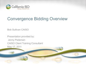 Convergence Bidding Overview