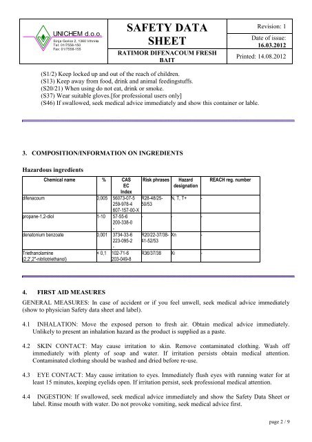 SAFETY DATA SHEET - Killgerm Chemicals