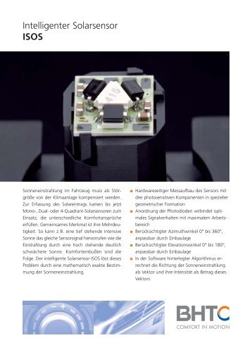 Intelligenter Solarsensor ISOS - Behr-Hella Thermocontrol GmbH