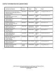 contact information for laboratories - Alaska Department of ...
