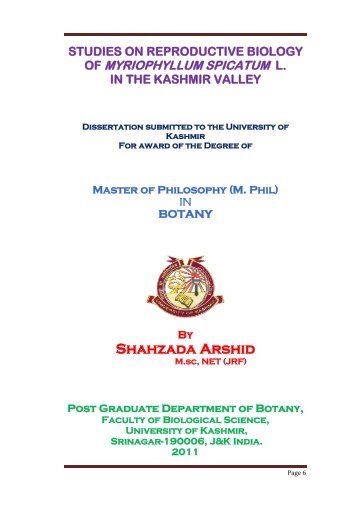 Shahzada Arshid - Univeristy of Kashmir Information Service