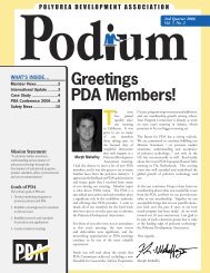 Greetings PDA Members! - Polyurea Development Association