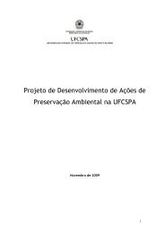 Projeto de Desenvolvimento de Ações de Preservação ... - Ufcspa