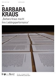 Barbara Kraus macht ihre Lieblingsperformance - das Schaufenster