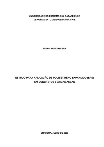 LISTA DE TABELAS - Unesc