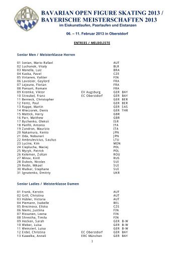bavarian open figure skating 2013 / bayerische meisterschaften 2013