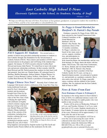 E-News - East Catholic High School