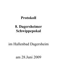 Protokoll 8. Dagersheimer Schwippepokal im ... - TSV Ehningen