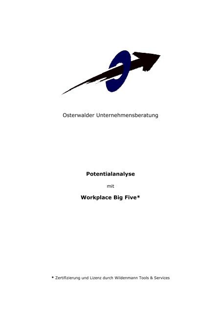 Osterwalder Unternehmensberatung Potentialanalyse Workplace ...