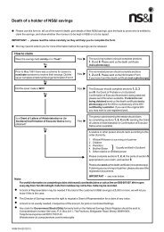 Death of a holder of NS&I savings - National Savings and Investments