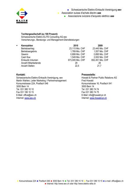 Medienmitteilung - eev