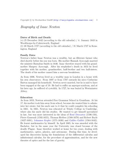 Essay Biography Of Isaac Newton Telegraph 5460