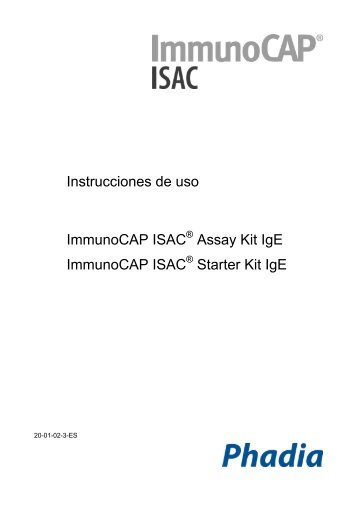 Instrucciones de uso ImmunoCAP ISAC Assay Kit IgE ... - Phadia