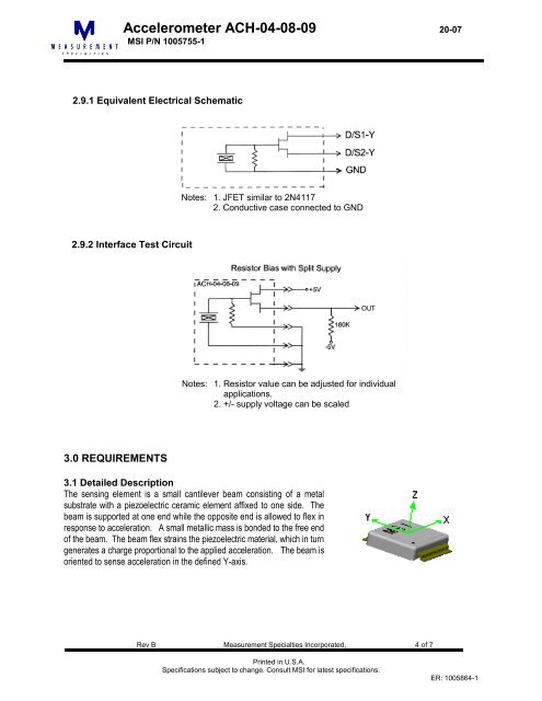 Accelerometer ACH-04-08-09 - EHAG Electronic Hardware AG